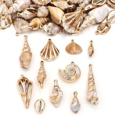 5-10pcs/lot Ocean Acrylic Pendant Seashell Conch Scallop Charms For Jewelry Maki