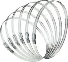 6 Pcs 8" Stainless Steel Adjustable Worm Gear Hose Clamps for Pi Style: 8 Inch