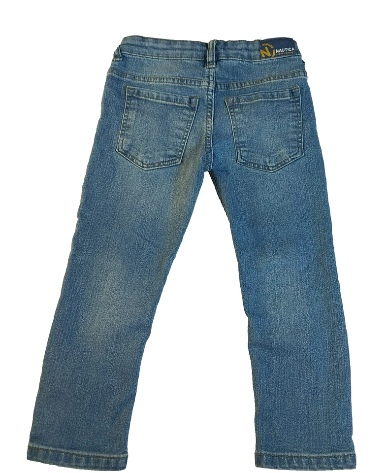 Nautica Jeans Co. Jeans para niños talla 4T calce ajustado pierna recta azul denim Foto 2 de 4