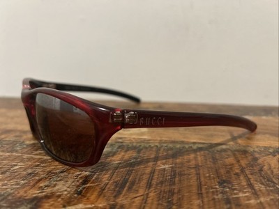 Vintage Bucci Velocity 23200 Sunglasses Red Black Italy Y2K Wrap Sport 59-16-121