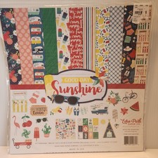 Echo Park GOOD DAY SUNSHINE Collection Kit 12"x12"Scrapbook Sheets Stickers