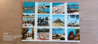 Postkarte La Cote d Emeraude St Malo Cancale Baie du Mt St Michel 13.10.1993 gel
