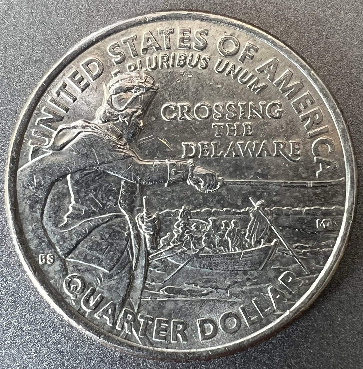 2021 (P) “Crown” Die Chip Error Washington Crossing The Delaware