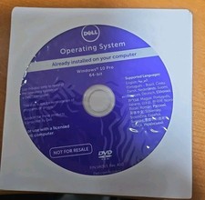 Dell Windows 10 Professional 64-Bit Reinstallation DVD Disc Win 10 Pro Laptop