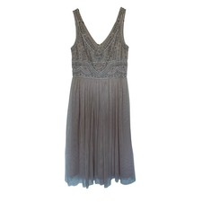 Anthro BHLDN Sterling Beaded Gown in Blush, 10 (Altered, as is)