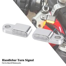Chrome Universal Motorcycle Motorbike Amber Turn Signal Blinker light Indicators