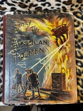 RARE Story of the Firemen 1909 McLoughlin Bros 1st Edition chromolithograph Book