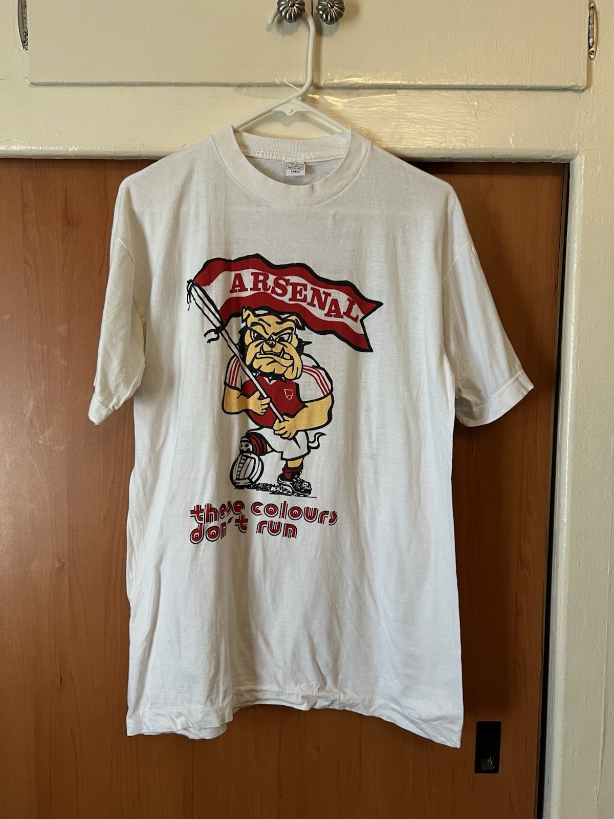 Vintage Arsenal FC 1989-90 Champions On Tour Football Soccer Tshirt Men’s Large