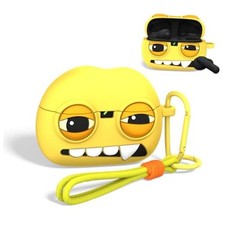 for JBL Vibe 200TWS/JBL Vibe Beam/Beam 2 Case, Funny Ugly  face 3D Yellow