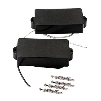 Versiegelt 4 Saiten Präzision Gitarre Hals Brücke Tonabnehmer Set, schwarz