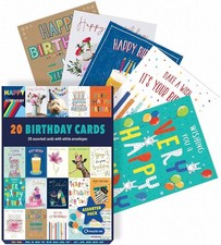 Box of Assorted Birthday Cards Multipack | Birthday Cards Pack of 20 | 5X7 Inche