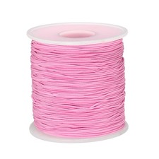Elastische Kordel,dehnbare Schnur,0,8 mm,109 Yards,Dunkelrosa,zum Basteln