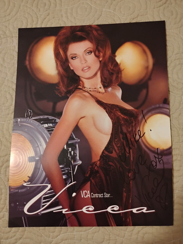 Vicca Signed Promo Ad Slick / 8"x10" / Adult Film Star