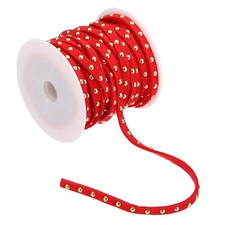 16.4ft Studded Faux Suede Cord Rope for Jewelry Making Red Golden