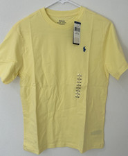 Polo Ralph Lauren Boys  Crewneck Cotton Short Sleeve T-Shirt Yellow L 14 16 