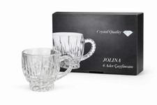 Teetasse mit Henkel Glas Jolina  Kaffeetasse Transparent Elegant