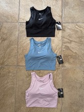 3 PAIR NIKE PRO COMBAT DRI-FIT SPORTS BRAS WOMENS SIZE L