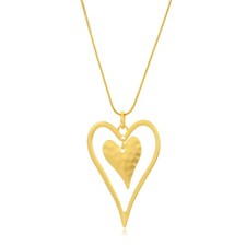 Long Heart Necklace for Women Gold Chain Pendant Y Necklace Set Statement Pen...