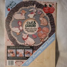 Vintage Apple Bits Cut  Paste Wood Cut Outs La Barnyard Beauties  59221 NOS