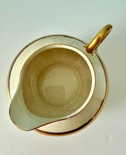 Vintage Creamer, Gold Scroll and Royal Blue Stripe by Pope Gosser - Picture 3 of 6
