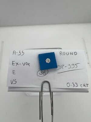 Lab grown 0.33 Ct VS Clarity E Color Loose Diamond Round