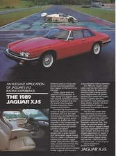 1989 Jaguar XJ-S V-12 S-Type Castrol 60 vintage Print Ad 80's Car Advertisement