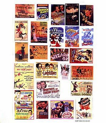 Theater Werbung große Papierkopie Emaille SMF38 Farbe OO Scale Modelle Aufkleber
