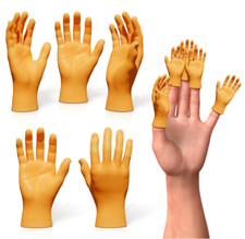 Finger Hands 10 Pcs Tiny Hands for Fingers Mini Hands - Small Rubber Hands