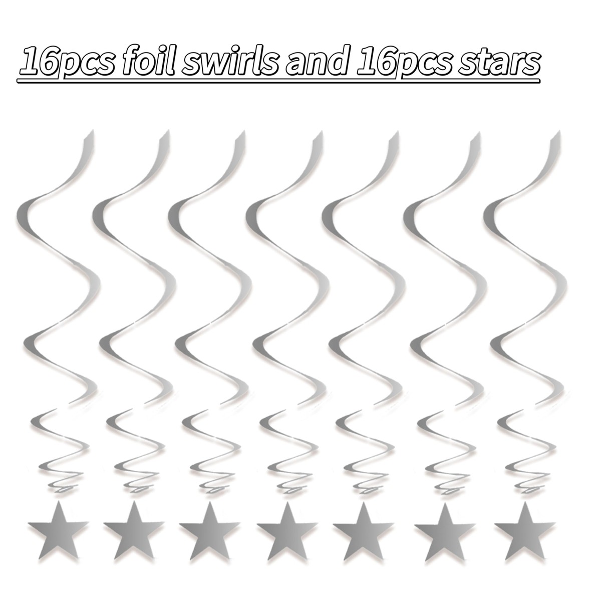 30 Pieces Christmas Ceiling Decorations, Christmas Hanging Swirls Decorations Indoor With Snowflake Swirl, Snowflake Silver & White Hanging Snowflakes For Xmas New Year Holiday Party Decorations - View #6