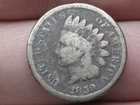 1859 Copper Nickel Indian Head Cent Penny- Good Details