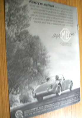 1960 MG MGA 1600 mid-size-mag car ad -''Poetry in motion!''