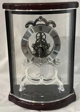 Bulova Skeleton Wentworth Quartz Mantle Clock Working