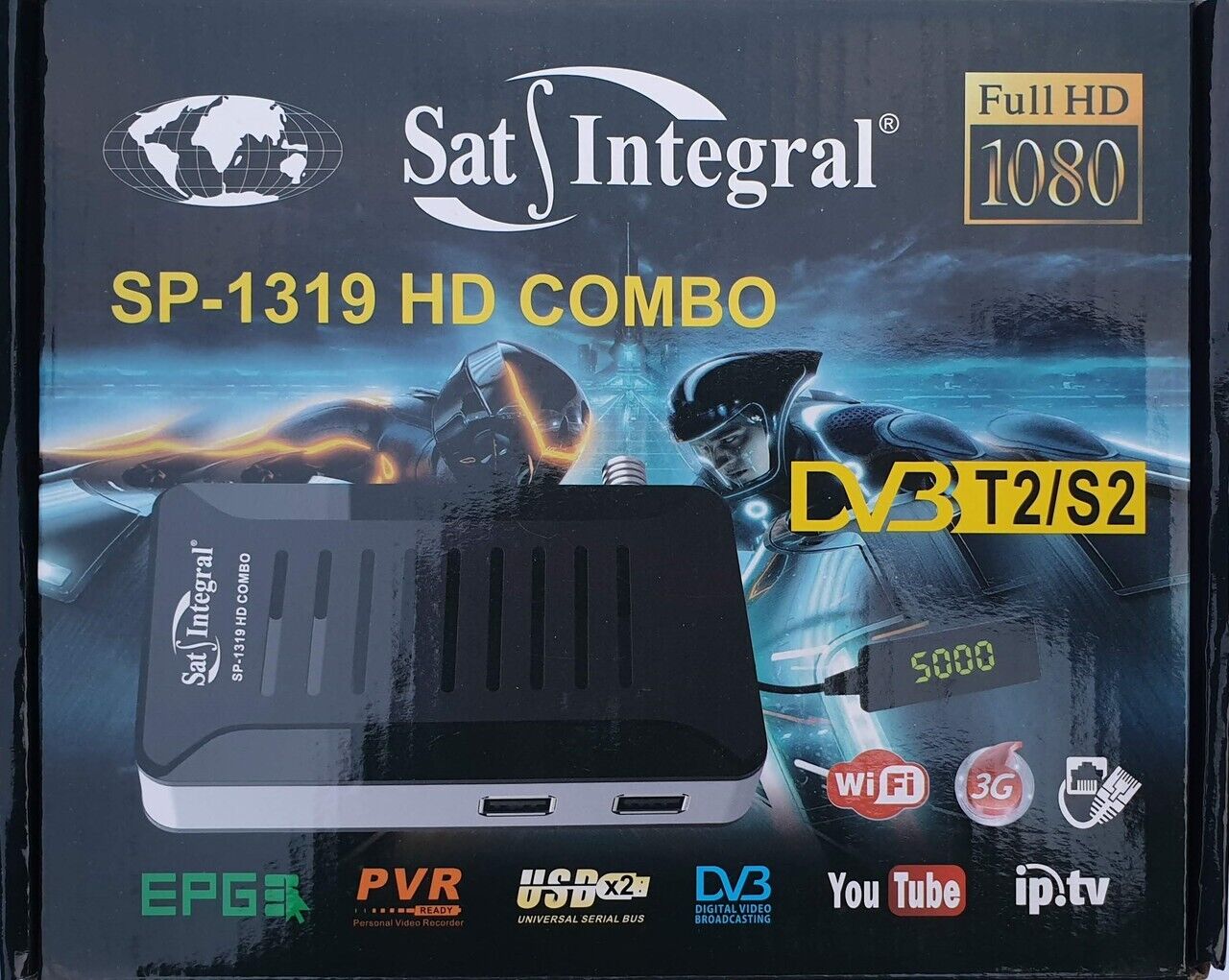 Receptor satélite + TDT, Full HD SatIntegral SP1319 COMBO (HDMI)