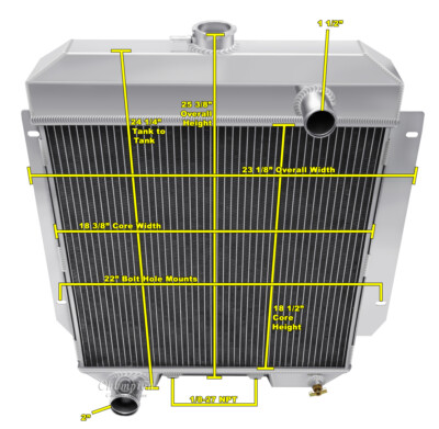 #ad #ad Super Champion 3 Row All Aluminum Radiator for 1956 Mercury Medalist V8 Engine $260.25