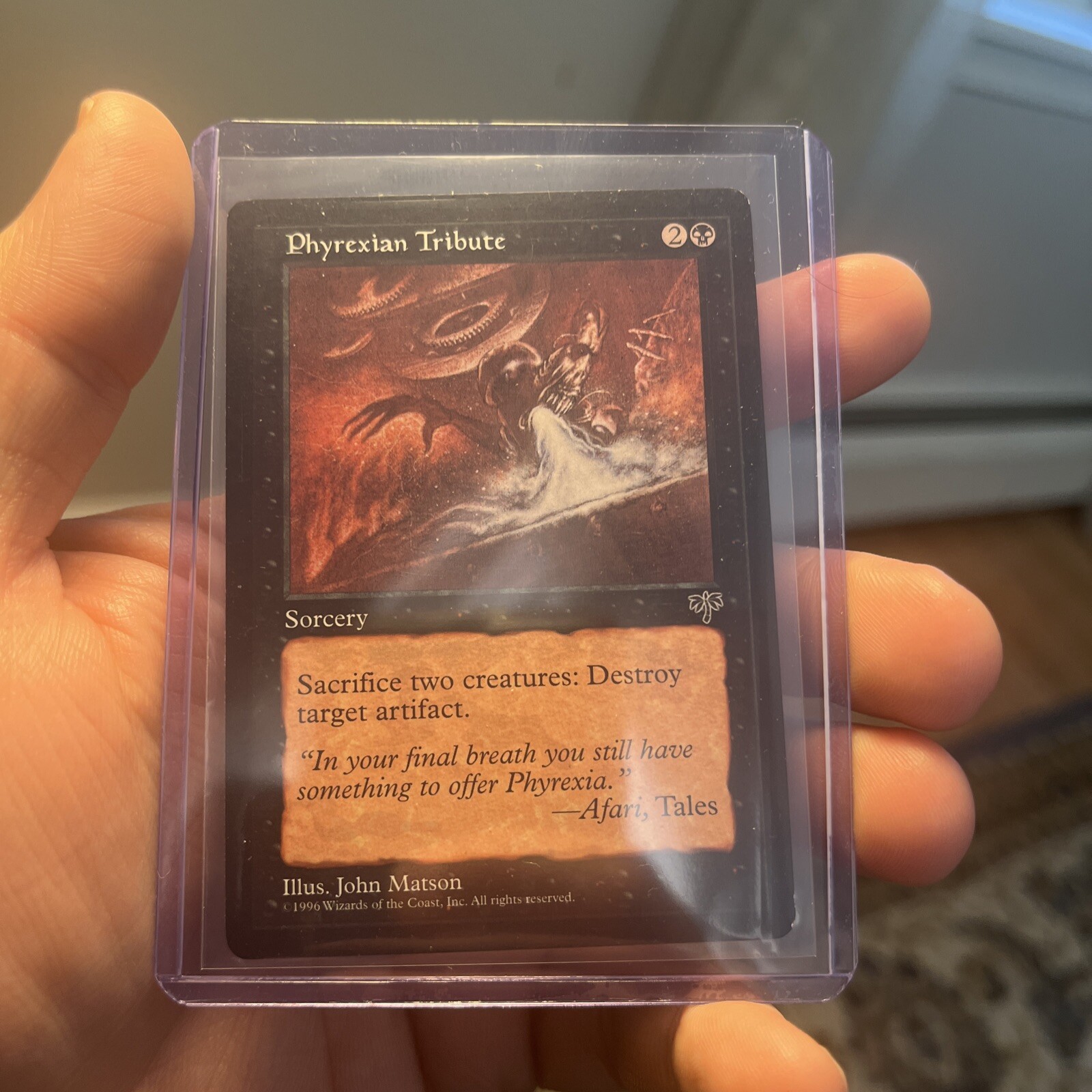 MTG Phyrexian Tribute Mirage Edition Lightly Played English