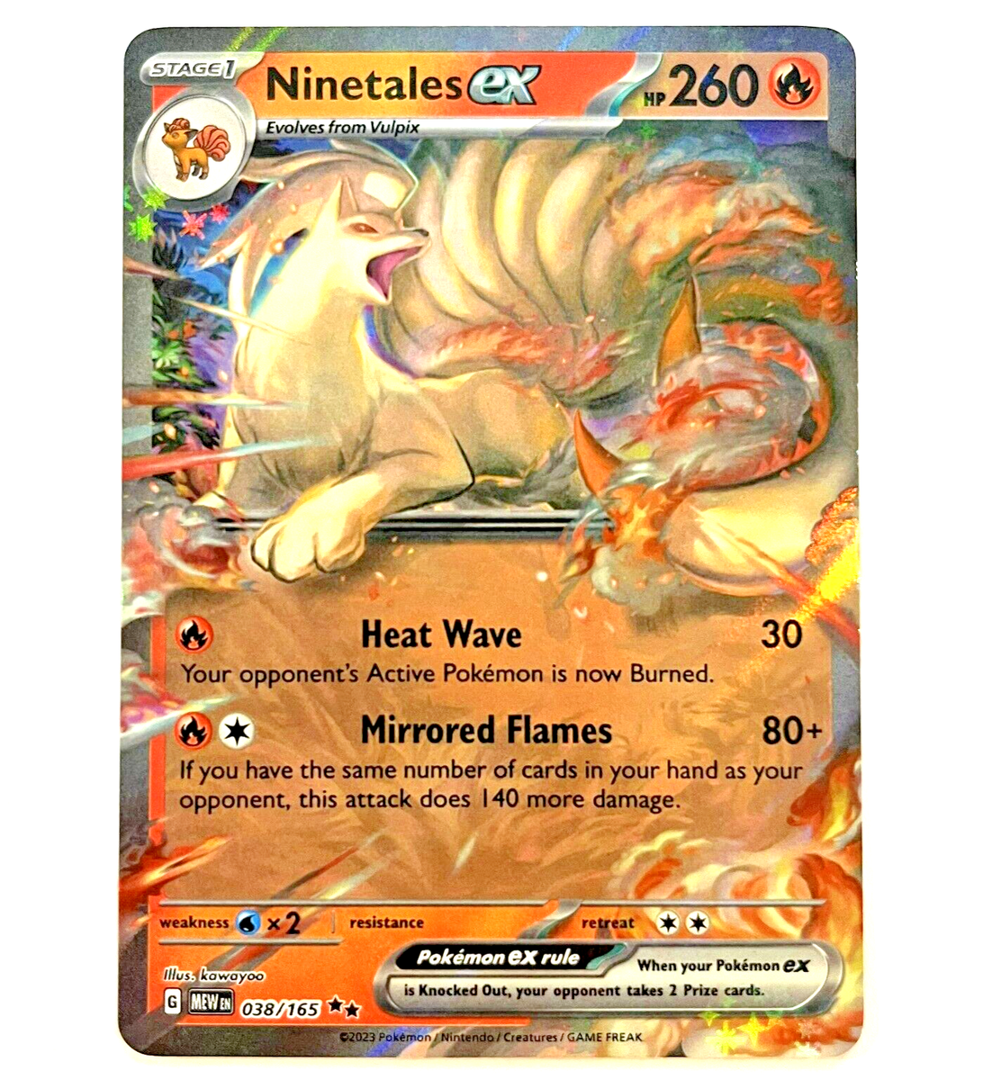 Pokémon 151 - Ninetales EX - Ultra Rare NM+/MINT - 038/165 | eBay
