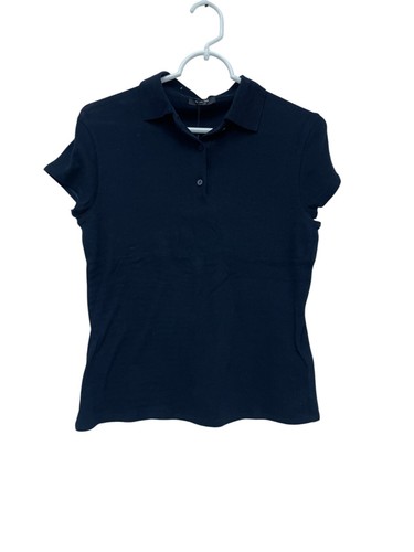 Massimo Dutti, Massimo Dutti Womens Polo Shirt cashmere L Large Navy Blue Knit 6291/505 NWT
