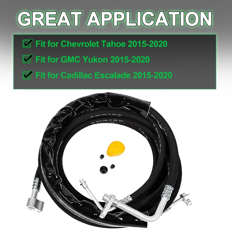 Juego de manguera de CA trasera/auxiliar YSH34913 para Chevy Tahoe 2015-2020, GMC Yukon Foto 3 de 4