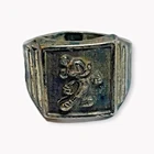 Disney Vintage Sterling 925 Silver Mickey Mouse Signet Ring Sz 4 - .12