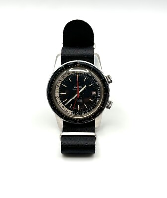 1960's ENICAR Sherpa Guide GMT 600 Mark II GMT World Super