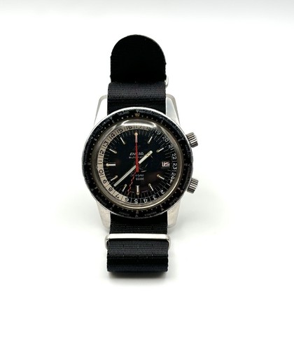 1960’s ENICAR Sherpa Guide GMT 600 Mark II GMT World  Super Compressor. Ref 2342