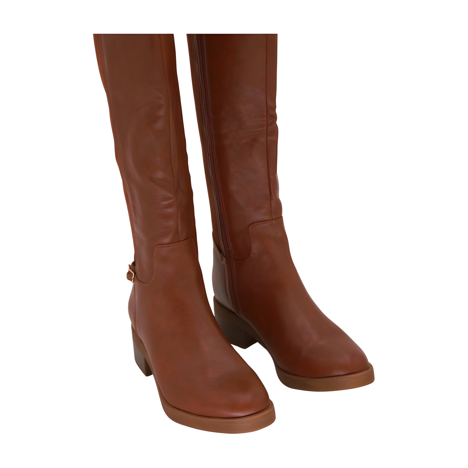 LifeStride Womens Bristol Tall Riding Boots Knee High, Walnut Brown, Size 8 Wide
