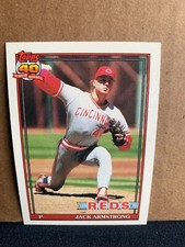 1991 Topps Baseball Card Cincinatti Reds Jack Armstrong