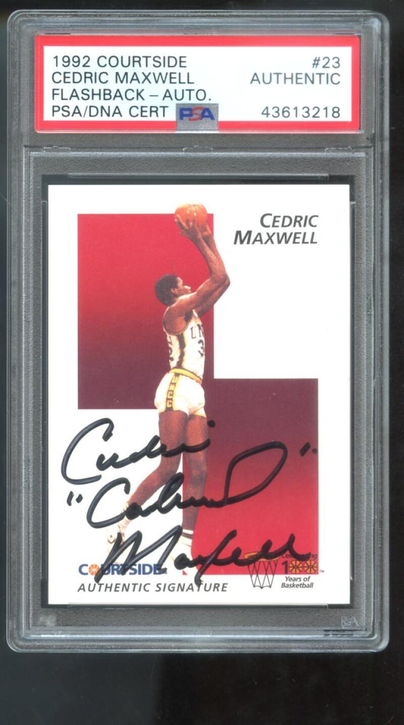 1992-93 Courtside 23 Cedric Maxwell Cornbread AUTO SIGNED Autograph Card PSA/DNA