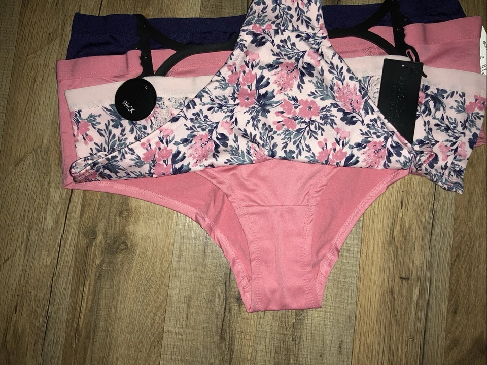 DELTA BURKE 3 PACK BRIEF PANTIES FLORAL, PINK, BLUE SIZE 2X LACE ACCENT NWT $32 - Image 2 of 4