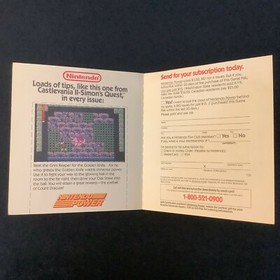 NES Nintendo Power Castlevania II 2 PMG-QU-USA Insert Only