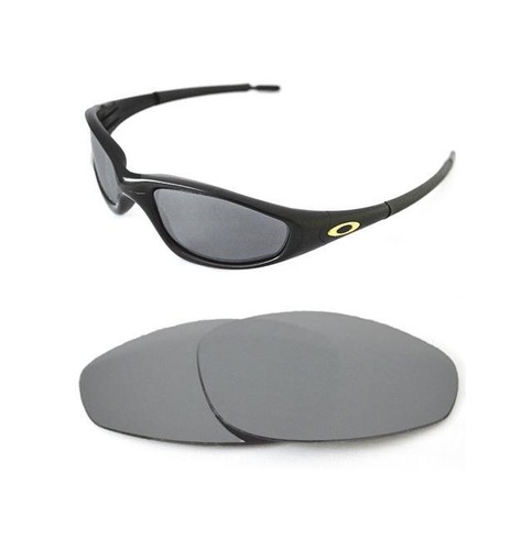 NEU POLARISIERTE CUSTOM SILBERNE GLÄSER FÜR OAKLEY GERADE JACKE 1999 SONNENBRILLE - Bild 1 von 4