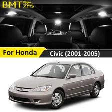 8x White LED Bulbs Interior Lighting Bulbs Package Kit For HONDA Civic 2001-2005
