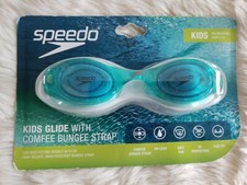 Speedo Kids' Glide With Comfort Bungee Goggles Blue/Celeste Age 3-8