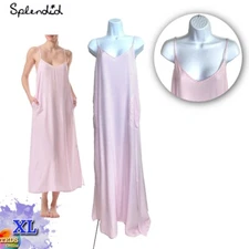 NWT Splendid Women's XL V-Neck Woven Chemise RLD0301 Pink Feeder Stripe $64